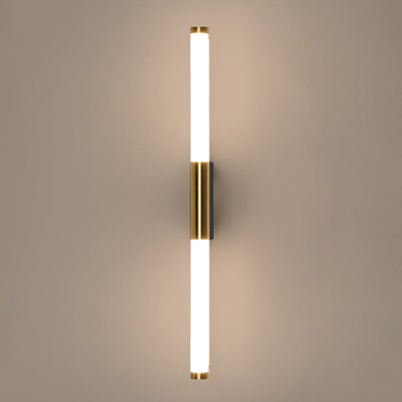 Lampada da parete dritta in metallo MODERNO MODERNO MODIALE LED LED LIGHT PER BAGNI