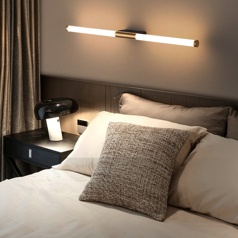 Lampada da parete dritta in metallo MODERNO MODERNO MODIALE LED LED LIGHT PER BAGNI