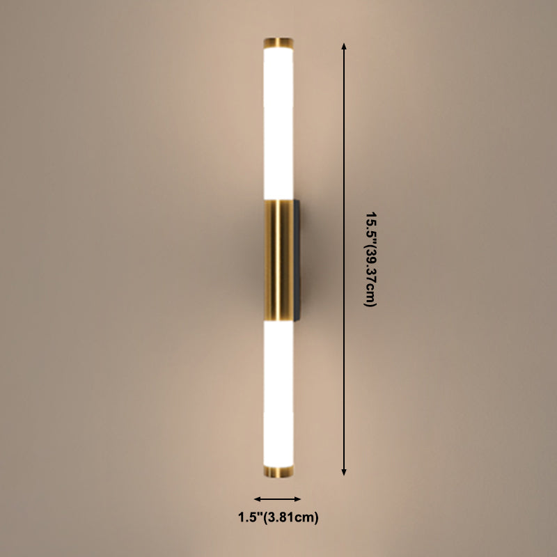 Lampada da parete dritta in metallo MODERNO MODERNO MODIALE LED LED LIGHT PER BAGNI