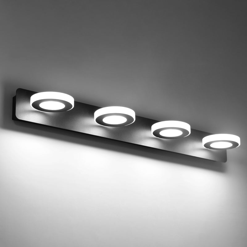 Multi Light Black Vanity Light Modern Style Waterproof Mirror Light for Bathroom