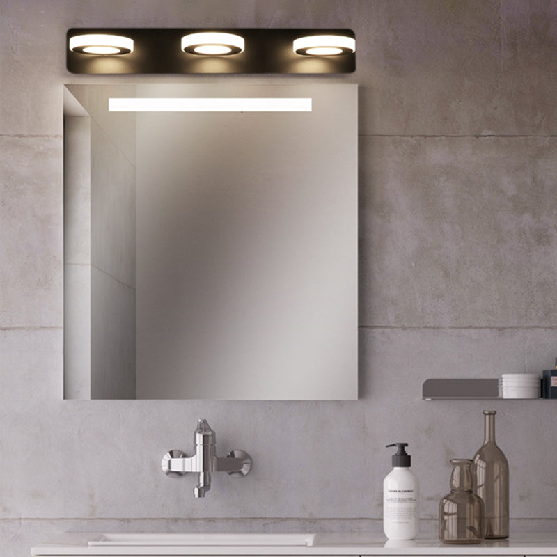 Multi Light Black Vanity Light Modern Style Waterproof Mirror Light for Bathroom