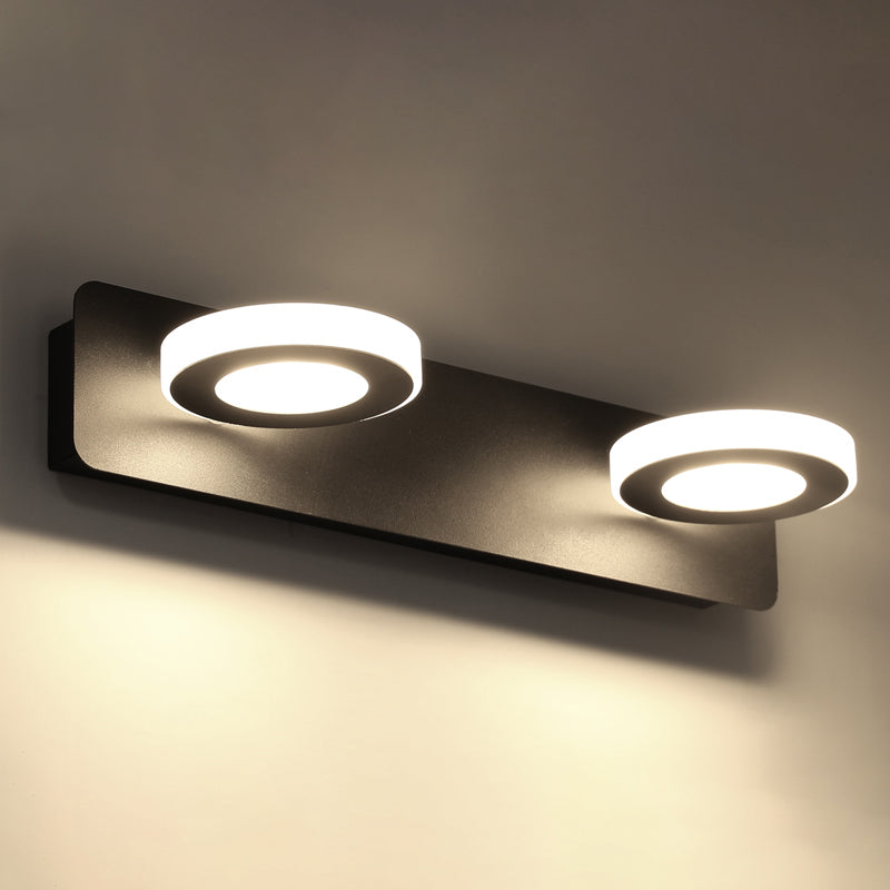 Multi Light Black Vanity Light Modern Style Waterproof Mirror Light for Bathroom