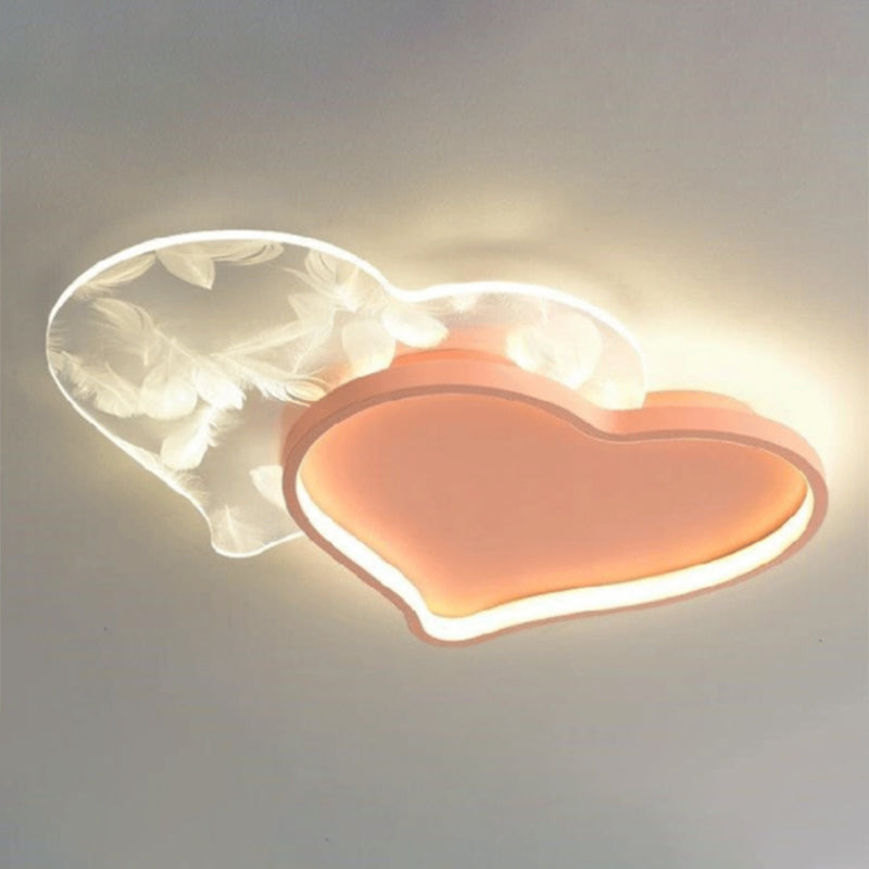 LED Ceiling Lighting Modern Flush Mount Ceiling Light Fixtures with Feather Pattern