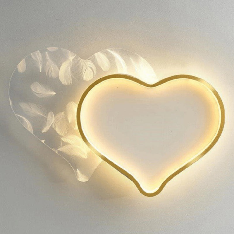 LED Ceiling Lighting Modern Flush Mount Ceiling Light Fixtures with Feather Pattern