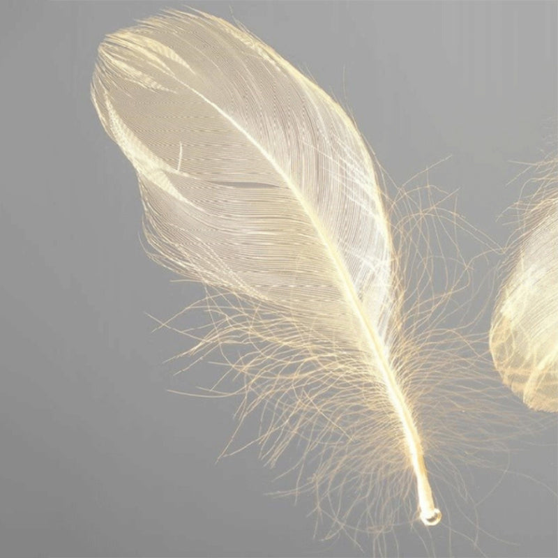 LED Ceiling Lighting Modern Flush Mount Ceiling Light Fixtures with Feather Pattern