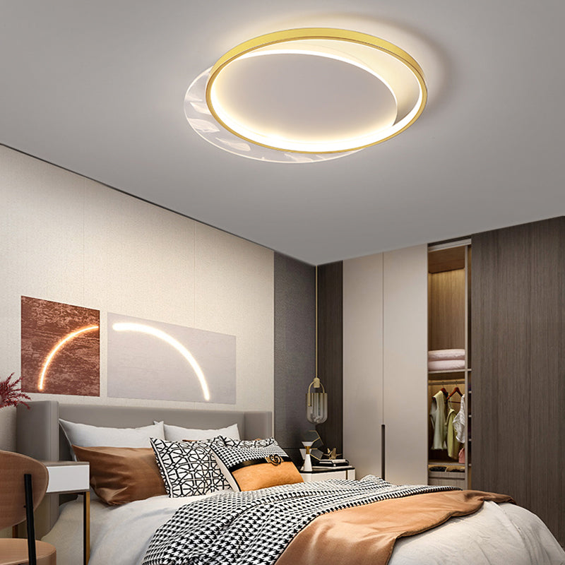 Luminaires de plafond encastrés de simplicité d’éclairage affleurant d’or avec le modèle de plume