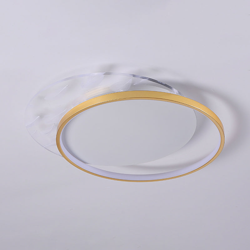 Luminaires de plafond encastrés de simplicité d’éclairage affleurant d’or avec le modèle de plume