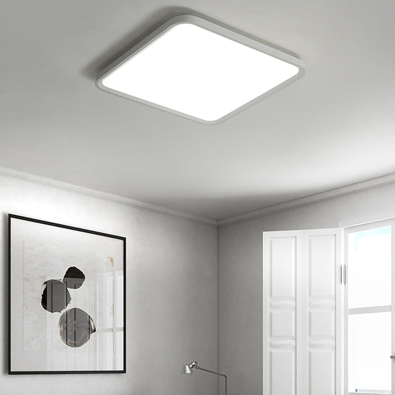 Lámparas de techo de montaje empotrado de aluminio Simplicity con iluminación empotrada cuadrada