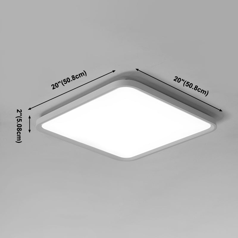 Square Flush Lighting Simplicity Aluminum Flush Mount Ceiling Light Fixtures