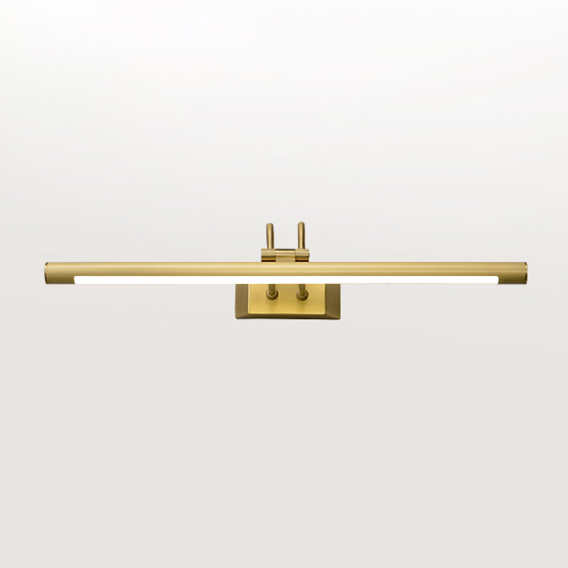 Messing Straight Mirror Light Modern Style Single Light Wall Lampe für Schlafzimmer