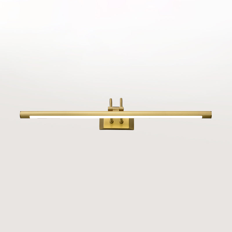 Messing Straight Mirror Light Modern Style Single Light Wall Lampe für Schlafzimmer