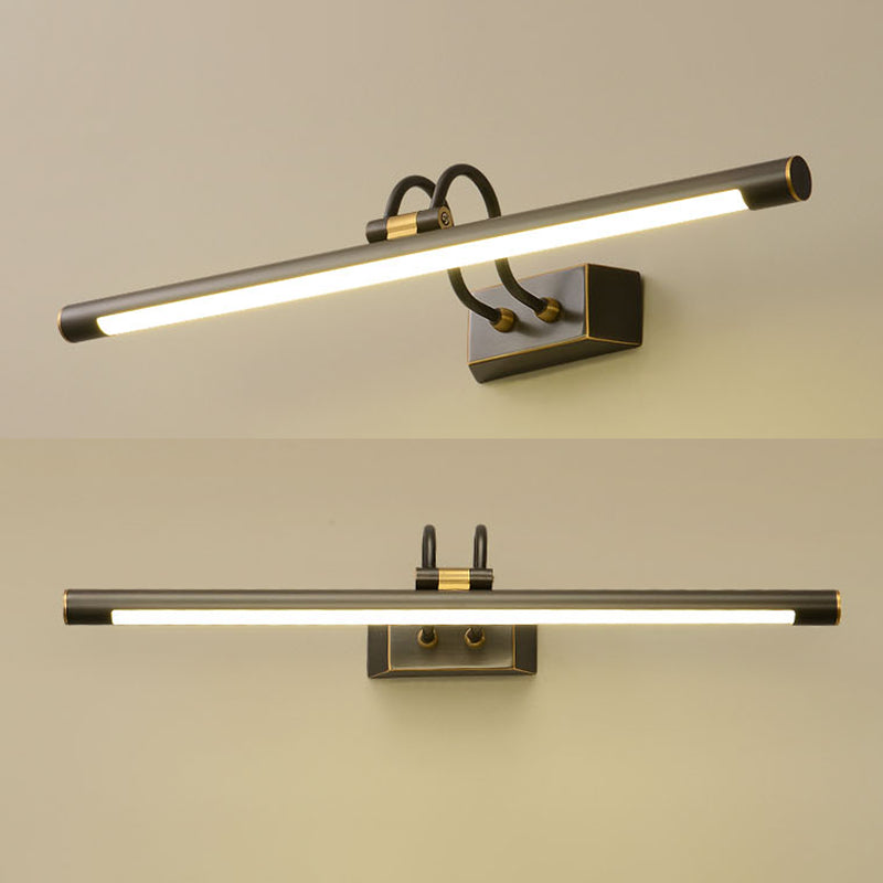 Messing Straight Mirror Light Modern Style Single Light Wall Lampe für Schlafzimmer