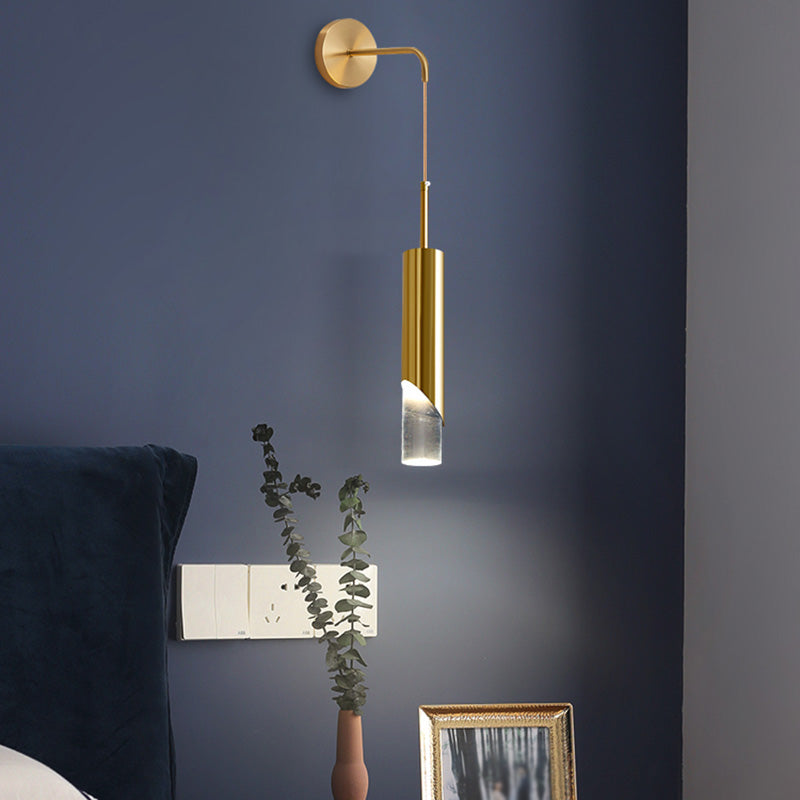 Zeitgenössische Metall Wandleuchter LED -Wandmontageleuchte für Nachtlesen