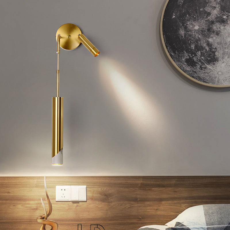 Zeitgenössische Metall Wandleuchter LED -Wandmontageleuchte für Nachtlesen