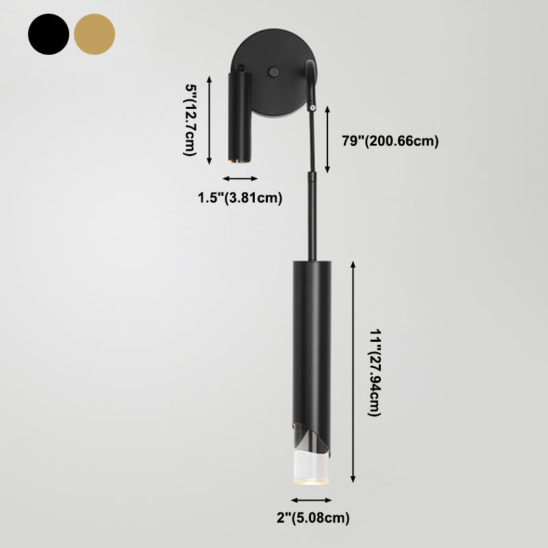 Zeitgenössische Metall Wandleuchter LED -Wandmontageleuchte für Nachtlesen