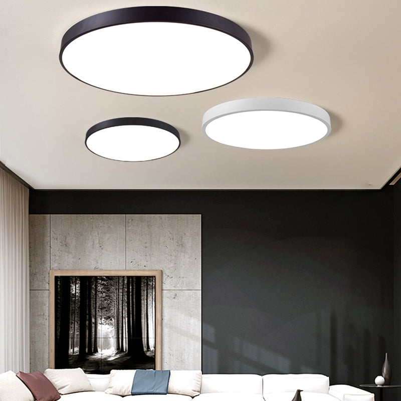 Lámpara de techo minimalista de montaje empotrado, luz de techo LED para sala de estar, habitación de niños
