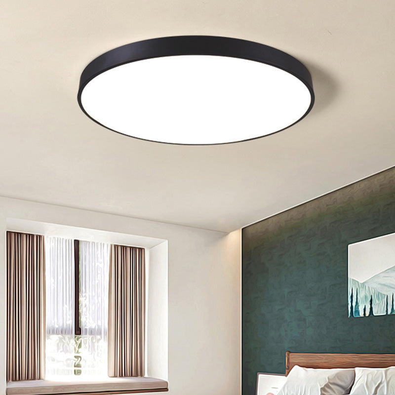 Lámpara de techo minimalista de montaje empotrado, luz de techo LED para sala de estar, habitación de niños