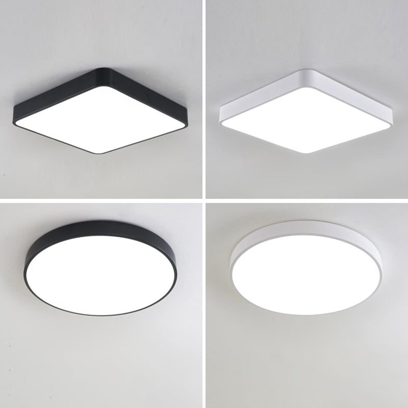 Lámpara de techo minimalista de montaje empotrado, luz de techo LED para sala de estar, habitación de niños