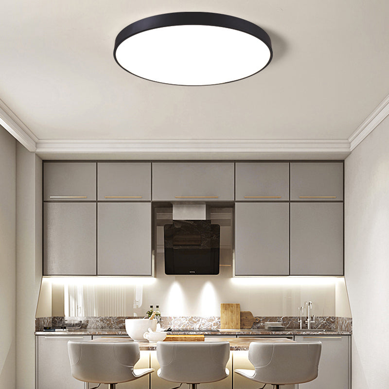 Lámpara de techo minimalista de montaje empotrado, luz de techo LED para sala de estar, habitación de niños