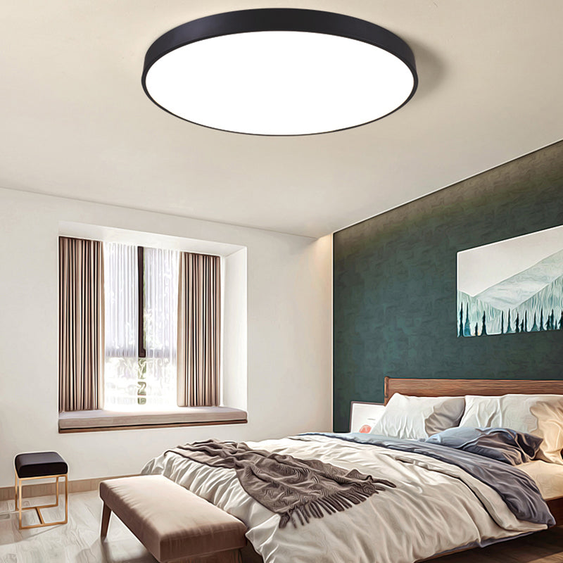 Lámpara de techo minimalista de montaje empotrado, luz de techo LED para sala de estar, habitación de niños