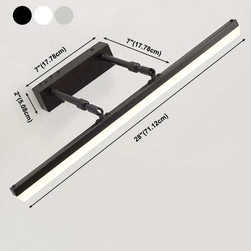 Metal Strip Extendable Wall Lamp Modern Colorful LED Mirror Light for Bathroom
