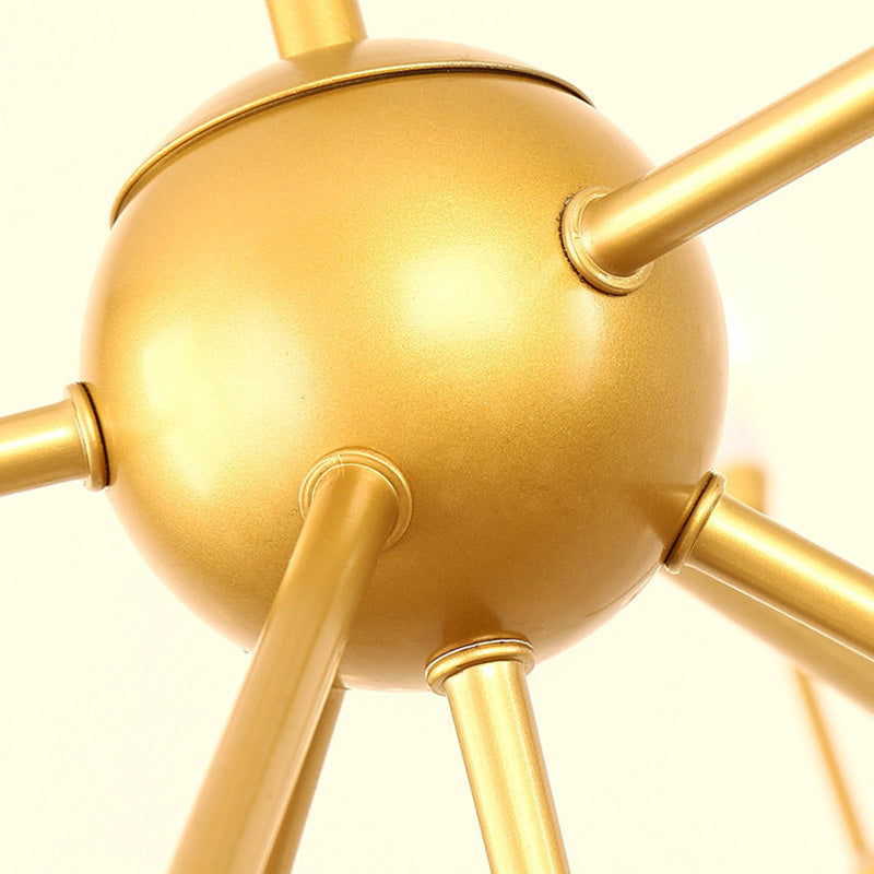 Glowworm Suspended Lighting Fixture Multi-Head Hanging Pendant Lights for Living Room