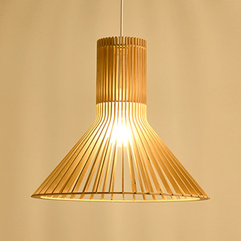 Luce a sospensione in legno in stile moderno 1 Apparecchio di lampada appesa alla luce per soggiorno