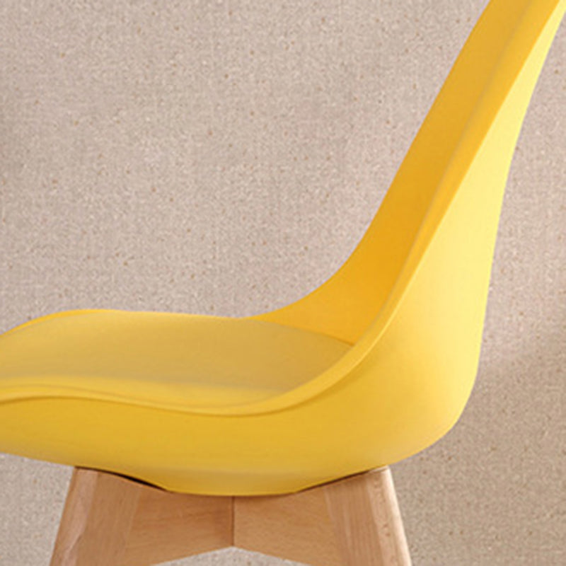 Silla lateral de Beech Parsons escandinavo de bossons Sillas de comedor de cuero (juego de 2)