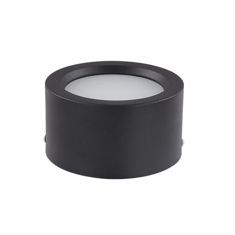 Plafonnier LED de forme cylindrique en fer moderne, 1 lumière, montage encastré pour couloir d'allée