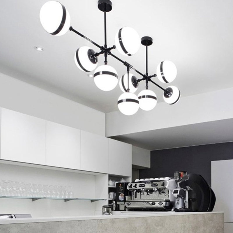 Stile moderno a forma sferica luci isola