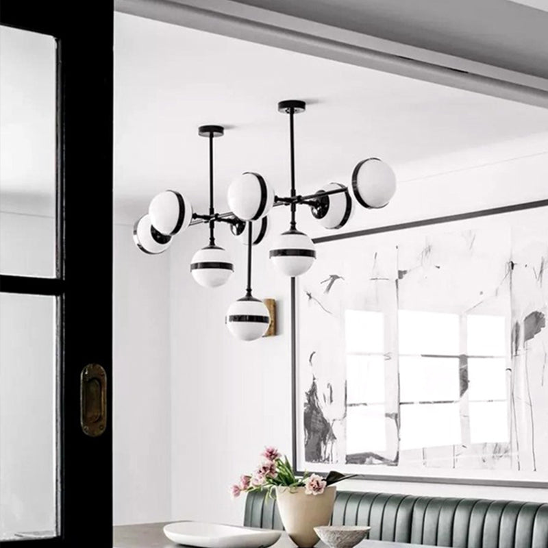 Stile moderno a forma sferica luci isola