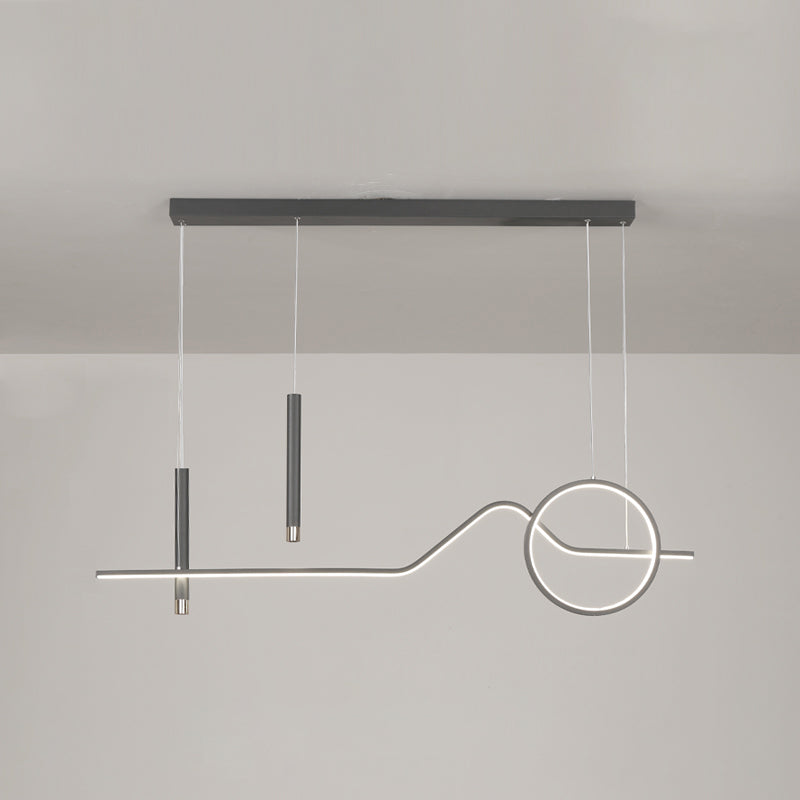 Illuminazione dell'isola geometrica contemporanea Metal 4 Light Segret Isola Light