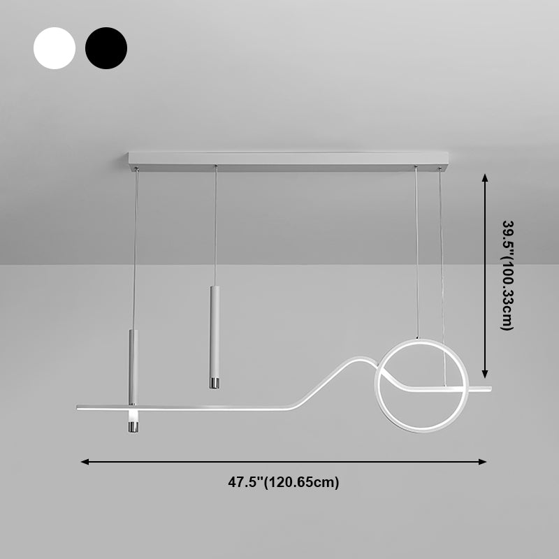 Illuminazione dell'isola geometrica contemporanea Metal 4 Light Segret Isola Light