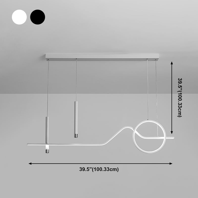 Illuminazione dell'isola geometrica contemporanea Metal 4 Light Segret Isola Light