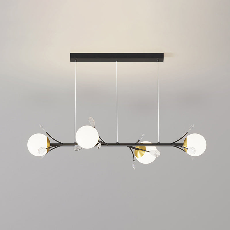 4 licht bol eiland verlichting eigentijdse glazen eilandlichten in zwart