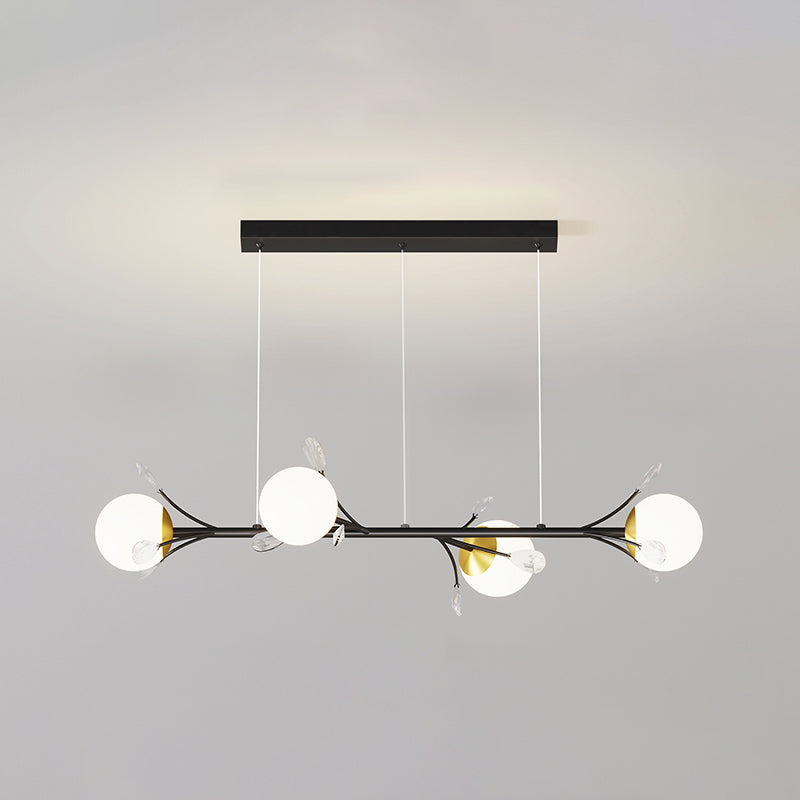 4 licht bol eiland verlichting eigentijdse glazen eilandlichten in zwart