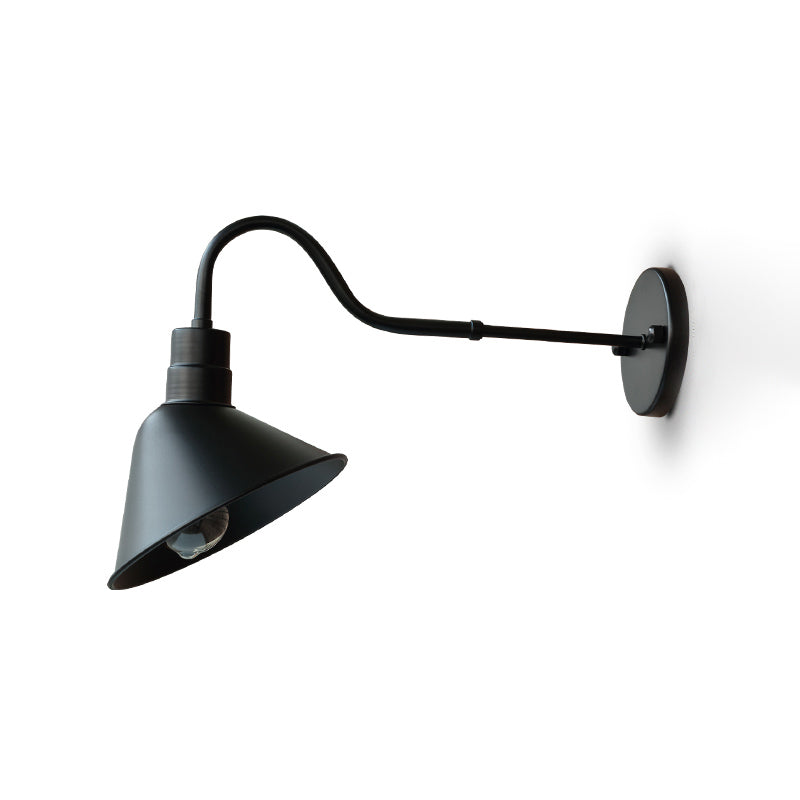 Lumo da parete in metallo sfumatura a parete industriale a parete singola lampada montata