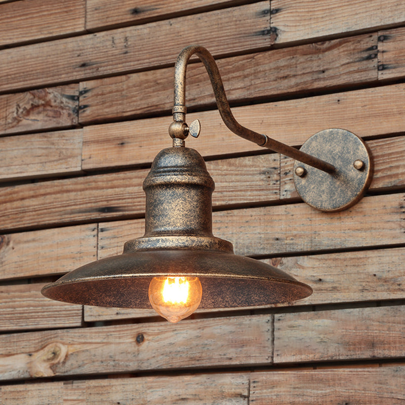 Lumo da parete in metallo sfumatura a parete industriale a parete singola lampada montata