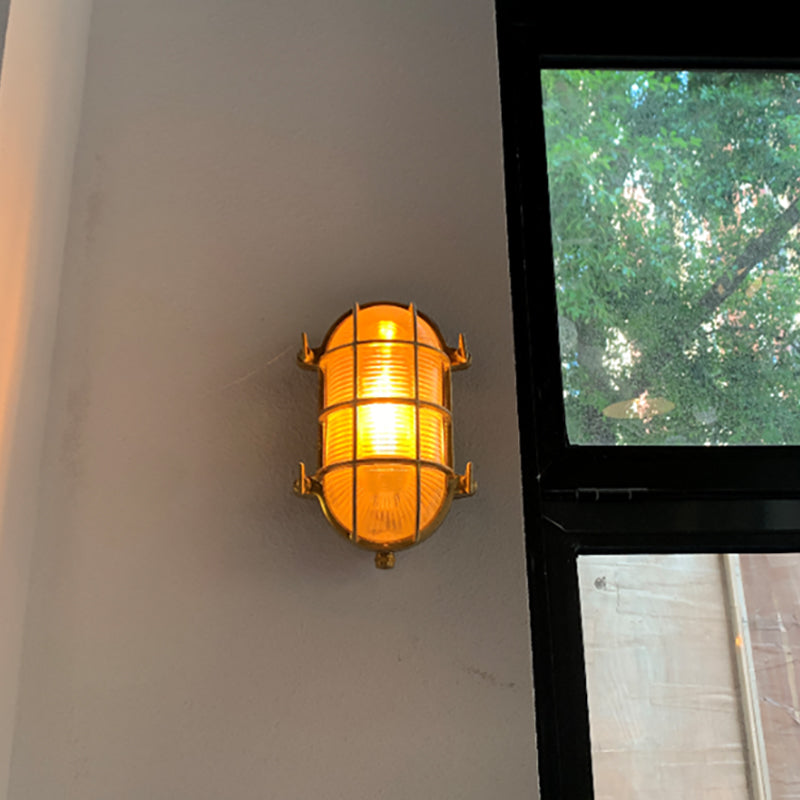 Glass Geometric Shade Wall Lighting Industrial Style 1 Light Wall Mounted Light Fixture