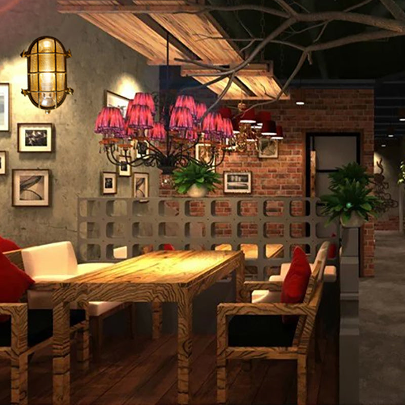 Glass Geometric Shade Wall Lighting Industrial Style 1 Light Wall Mounted Light Fixture