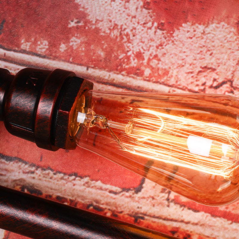 Metal Water Pipe Shade Wall Lighting Industrial Style 5 Lights Wall Mounted Light Fixture