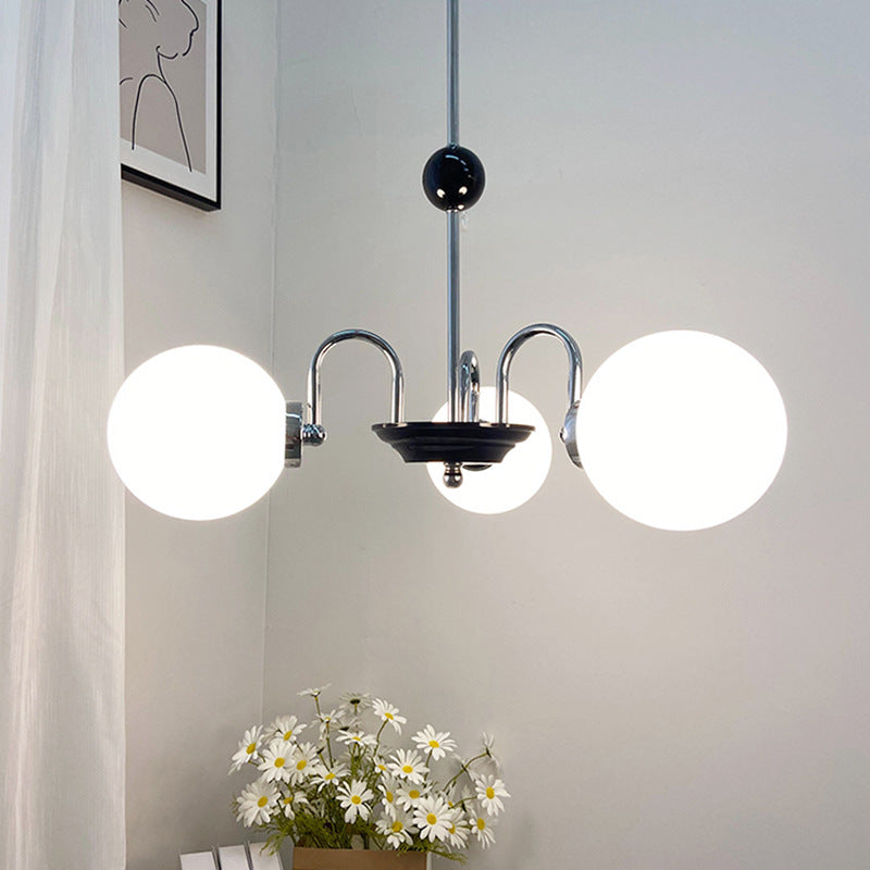 Modern Simple Pendant Light Globe Glass Chandelier for Dining Room