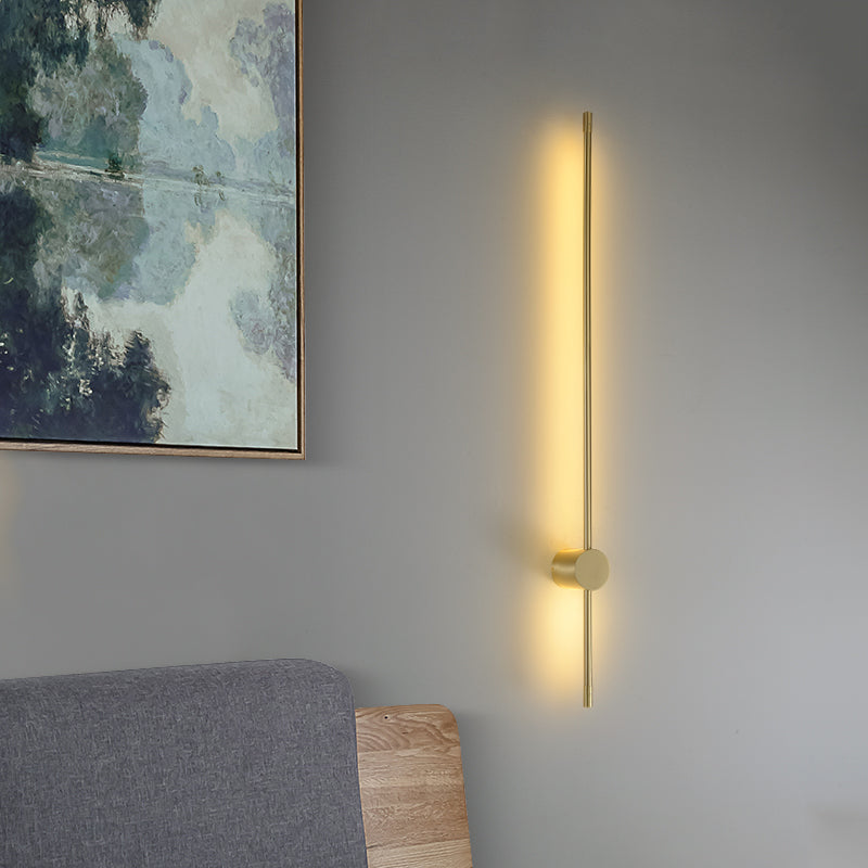 Metall lineare LED -Wandmontaglampe moderner Stil 1 leichte Leuchten in Gold