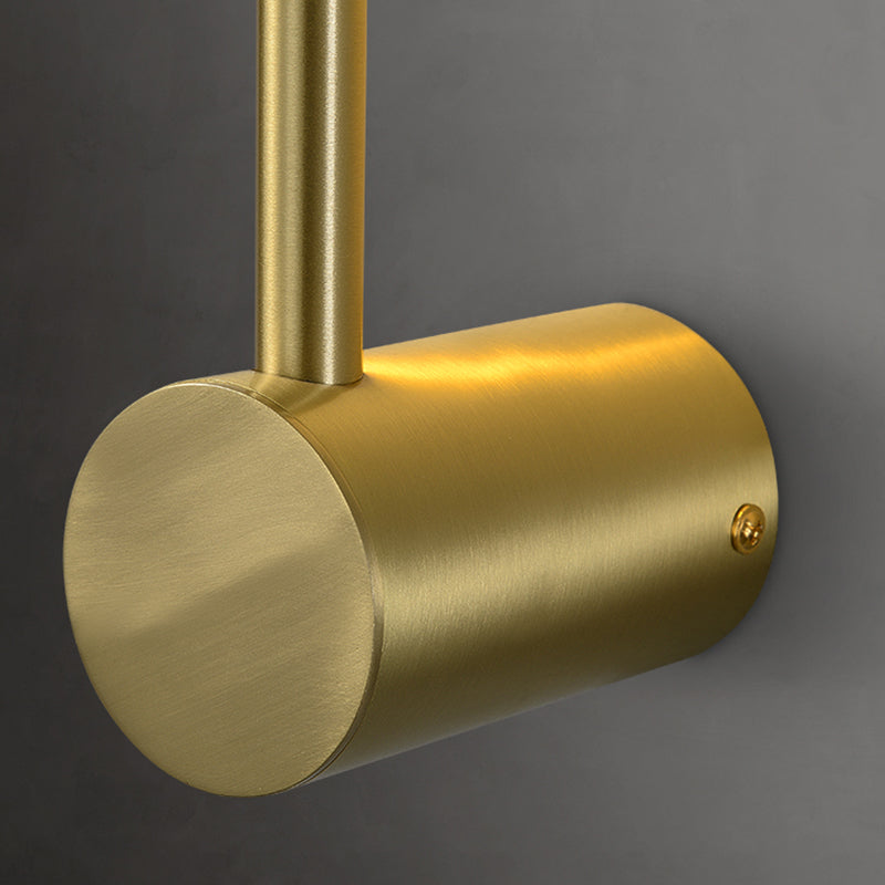 Metall lineare LED -Wandmontaglampe moderner Stil 1 leichte Leuchten in Gold