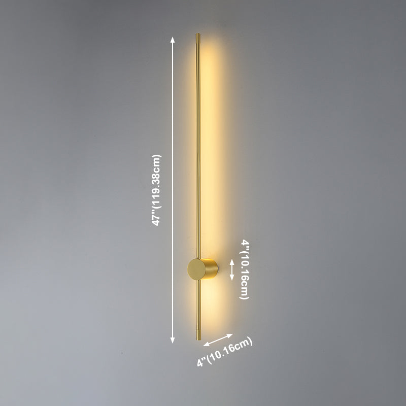 Metall lineare LED -Wandmontaglampe moderner Stil 1 leichte Leuchten in Gold