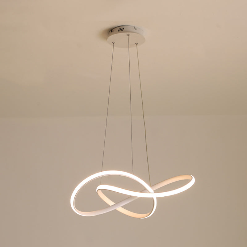 Estilo moderno forma espiral arenniier de metal 1 lámpara de lámpara de luz luz