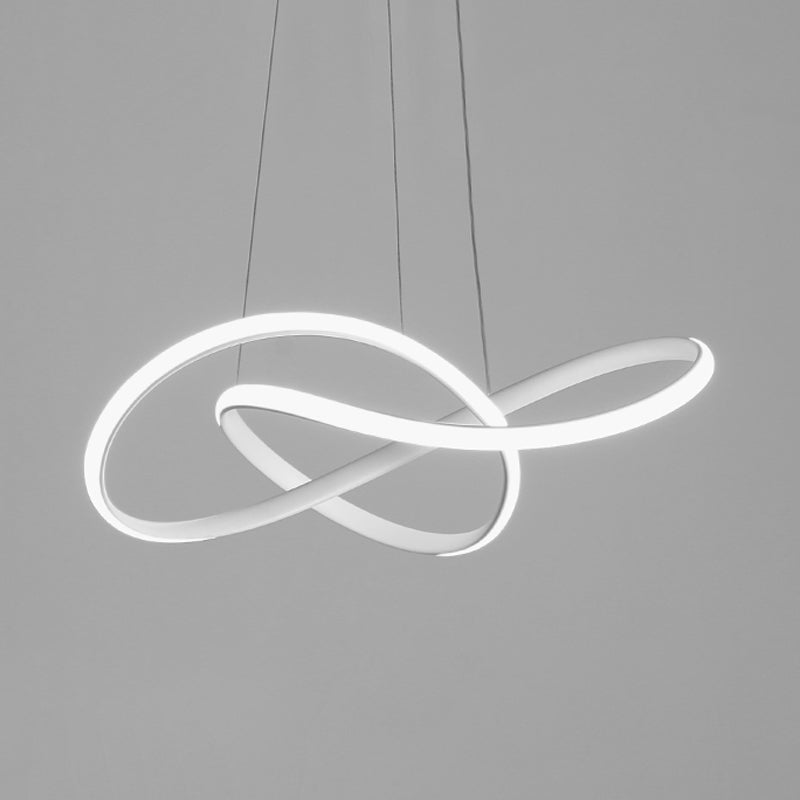 Estilo moderno forma espiral arenniier de metal 1 lámpara de lámpara de luz luz