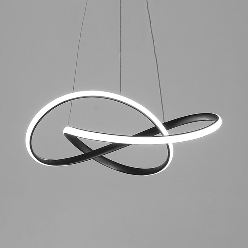 Estilo moderno forma espiral arenniier de metal 1 lámpara de lámpara de luz luz