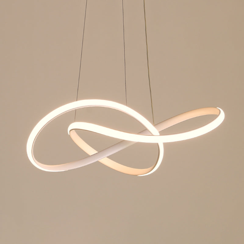 Estilo moderno forma espiral arenniier de metal 1 lámpara de lámpara de luz luz