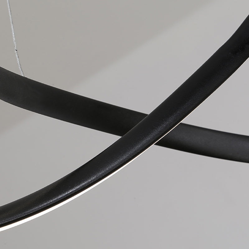 Estilo moderno forma espiral arenniier de metal 1 lámpara de lámpara de luz luz